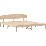 vidaXL posteljni okvir s hrbtno stranjo 180x200 cm iz trdnega borovega lesa | Shoptok.si