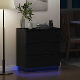  Noćni ormar Crni hrast 71 x 34,5 x 75 cm Konstruirano drvo | shoptok.hr