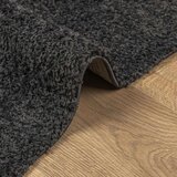  Čupavi moderni tepih s visokim vlaknima antracit 120 x 170 cm | shoptok.hr