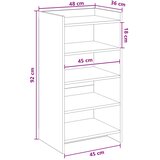  Ormar za cipele Siva Sonoma 48 x 36 x 92 cm Konstruirano drvo | Eponuda.com