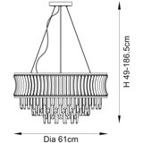  Endon 107785 - Visilica na sajli 9xE14/6W/230V mesing | Eponuda.com
