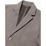 Ombre Men's lightweight single-breasted coat - light brown | shoptok.hr