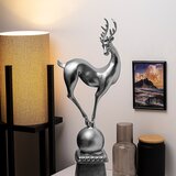 Atelier Del Sofa dekorativna figura deer pose 3, 15x63x22 cm, srebrna Cene