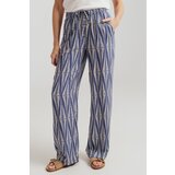 Legendww ženske lepršave letnje pantalone sa printom u plavo-bež nijansama 2479-9733-66 | ePonuda.com
