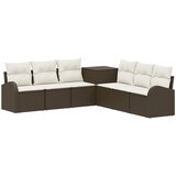  Set sofe 7 kom. Smeđa i krem bijela 124 x 62 x 69 cm | shoptok.hr
