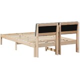  Okvir kreveta s uzglavljem Smeđa i svijetlo siva 120 x 200 cm | shoptok.hr