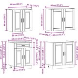  Set kuhinjskih ormarića od 4 dijela "Porto" Staro drvo Inženirsko drvo | shoptok.hr