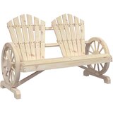 Maison Chic Vrtni Stoli - Stol za vrt Adirondack za 2 osebi trden les jelke JS616, (21878743) Cene