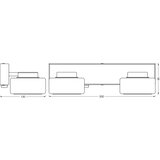 Osram LED zidno svetlo za kupatilo ORBIS FLAME 2xLED/5,5W/230V IP44 crna | Eponuda.com