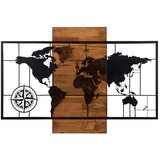 WALLXPERT zidna dekoracija Mapa Wıth Compass, 85x58cm | ePonuda.com