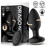 INTOYOU Drago 360 Twister Vibrating Anal Plug with 2 Motors and Remote Black Cene