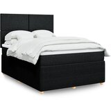 vidaXL Box spring postelja z vzmetnico črna 160x200 cm blago | Shoptok.si