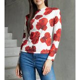 Gemre Beige blouse decorated with Amaya print | Shoptok.si