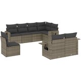  The Living Store Vrtna sedežna garnitura 8-delna z blazinami siv poli ratan - Vrtna Sedežna Garniture, (21461548) | Shoptok.si