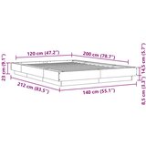 vidaXL Posteljni okvir sonoma hrast 120x200 cm inženirski les | Shoptok.si