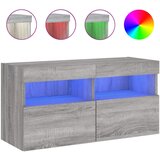 Maison Chic Stenska TV omarica - TV stojalo - Televizijska omarica z LED lučkami siva sonoma 80x30x40 cm, (21698949) | Shoptok.si