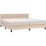  box spring madrac LED cappuccino 200x200cm umjetna koža | shoptok.hr