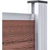 vidaXL set panela za ogradu WPC 353 x 146 cm smeđi | shoptok.hr