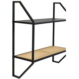 Premier Housewares Črna/v naravni barvi večnivojska kovinska polica 61 cm Depok – | Shoptok.si