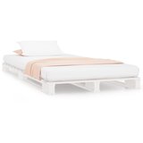 Krevet od paleta bijeli 100 x 200 cm od masivne borovine | Eponuda.ba