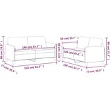  2-dijelni set sofa s jastucima svjetlosivi od tkanine | shoptok.hr