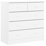  Visoka komoda ALTA bijela 77 x 35 x 165 cm od masivne borovine | shoptok.hr
