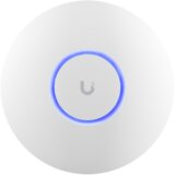 Ubiquiti U6+ access point. wifi 6 model with throughput rate of 573.5 mbps at 2.4 ghz and 2402 mbps at 5 ghz. no poe injector included. ui recommends u-poe-af or poe switch cene