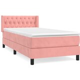 Box spring krevet s madracem ružičasti 90x190 cm baršunasti | shoptok.hr