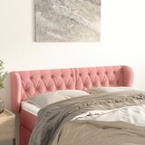  Uzglavlje s ušima ružičasto 147x23x78/88 cm baršunasto | shoptok.hr