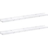  Polica na zidu s policom 2 pcs Bijeli mramor 80 x 9 x 3 cm | shoptok.hr