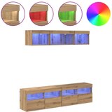 TV zidne jedinice s LED-om 5 pcs Umjetnički hrast 80 x 30 x 40 cm | shoptok.hr