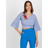 LAKERTA Blouse-LK-BZ-506243.78-white-navy blue | Shoptok.si