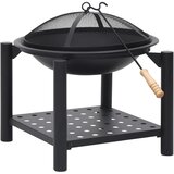 vidaXL Ognjišče z grebljico 54x54x55 cm jeklo, (20759266) | Shoptok.si
