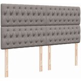 vidaXL Box spring postelja z vzmetnico taupe 200x200 cm blago, (21310685) | Shoptok.si