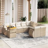  10-dijelni set vrtnih sofa s jastucima bež od poliratana | shoptok.hr