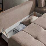 Hom`in KOTNA SEDEŽNA GARNITURA, šenilja svetlo rjava | Shoptok.si
