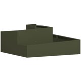 vidaXL sadilice i žardinjere Maslinasto zelena Metal 100 cm dužine | shoptok.hr