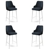 Hanah home set barskih stolica Enox, 4 komada, Antracit-beli | ePonuda.com