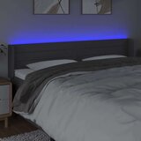 vidaXL LED uzglavlje tamnosivo 163x16x78/88 cm od tkanine | shoptok.hr