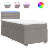 Maison Chic Box spring postelja - Vzmetna postelja z vzmetnico taupe 80x200 cm blago SL11077, (21883046) | Shoptok.si