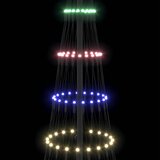  LED božićno drvce s 230 LED svjetlima Šareni 184.5 cm Metal | shoptok.hr