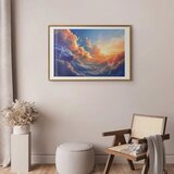  Plakat Sunset Over a Cloudy Sea: A Wonderful Symphony of Colors 30x21 Zlatni okvir s margom | shoptok.hr