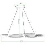  Ondaluce - LED prigušiva luster na sajli POIS LED/60W/230V zlatna | Eponuda.com