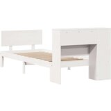  Knjižna postelja brez vzmetnice bela 75x190 cm trdna borovina | Shoptok.si