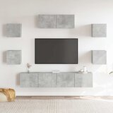  7-dijelni set TV ormarića siva boja betona konstruirano drvo | shoptok.hr