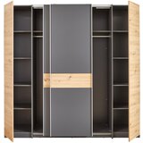 CARRYHOME omara za oblačila, barve grafita, hrast artisan | Shoptok.si