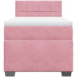 Box spring krevet s madracem ružičasti 90x200 cm baršunasti | shoptok.hr