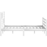  Posteljni okvir bel iz trdnega lesa 150x200 cm 5FT, (20645943) | Shoptok.si