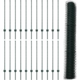 vidaXL stupovi ograde 11 kom U-kanal zelena 100 cm čelik | shoptok.hr