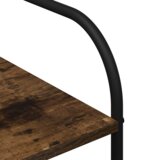 vidaXL Oprtalnik za oblačila s policami Prekajen hrast 120x44x160 cm Inženirski les | Shoptok.si